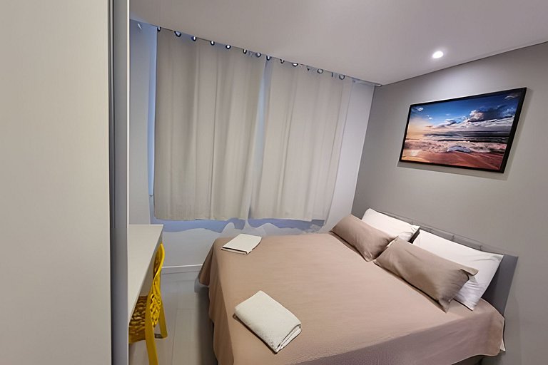 Adorável Studio | Praia e Metro