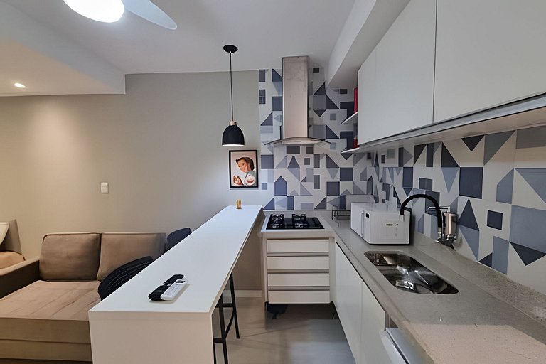 Adorável Studio | Praia e Metro