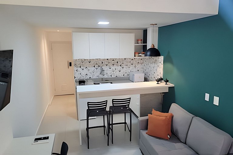 Adorável Studio | Praia e Metro
