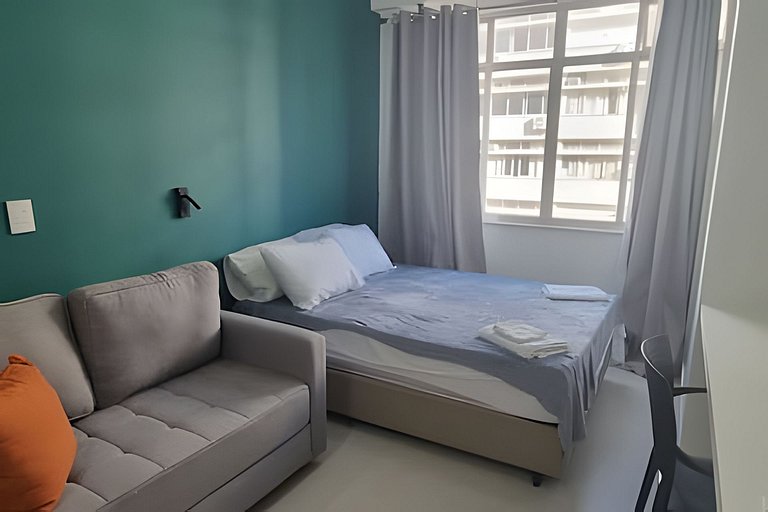 Adorável Studio | Praia e Metro