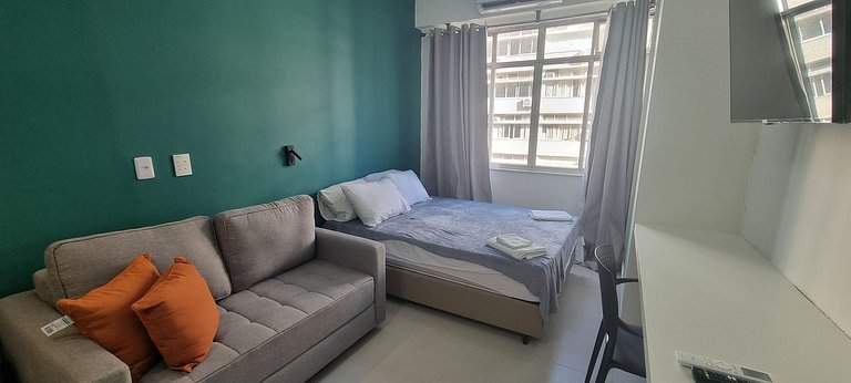 Adorável Studio | Praia e Metro
