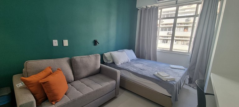 Adorável Studio | Praia e Metro