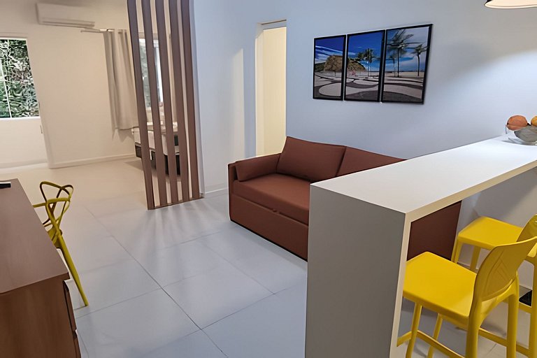 Studio moderno perto da praia e do metrô