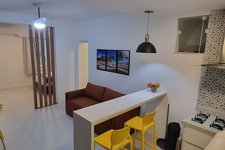 Studio moderno perto da praia e do metrô