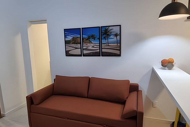 Studio moderno perto da praia e do metrô