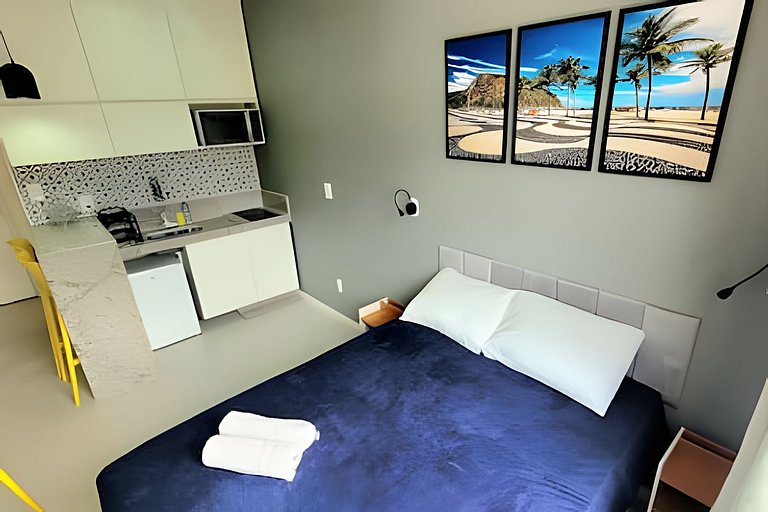Adorável Studio | Praia e Metro