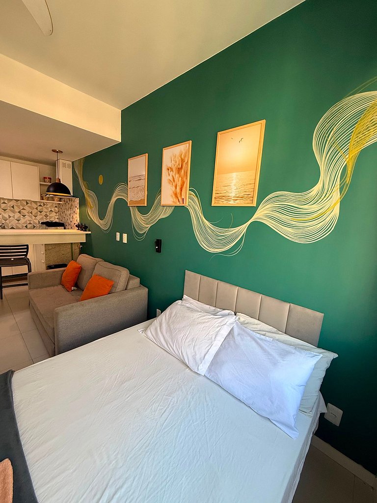 Adorável Studio | Praia e Metro