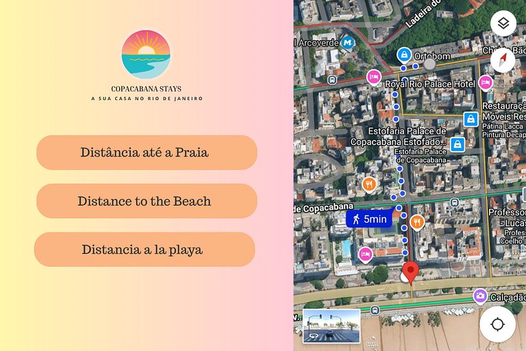 Adorável Studio | Praia e Metro